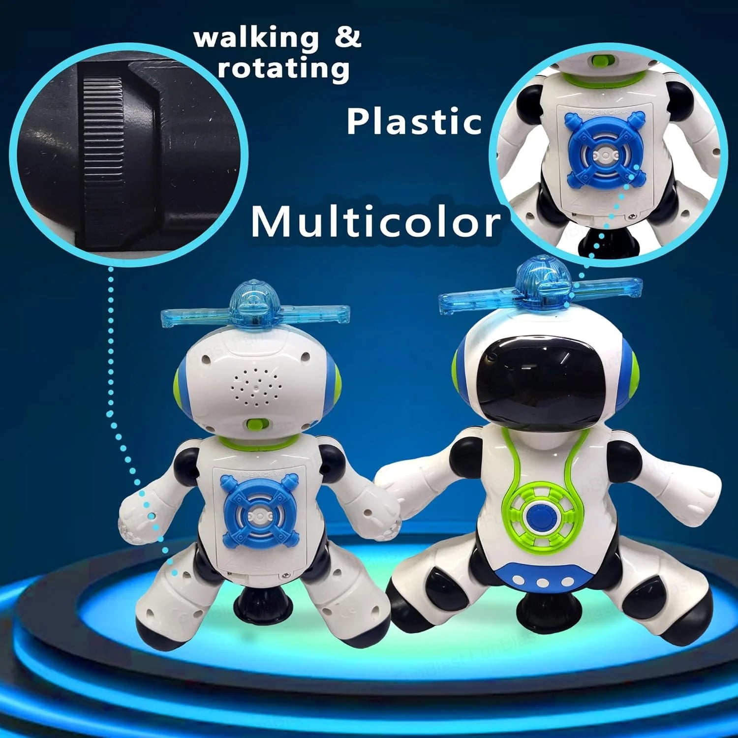 Dancing Robot Toy for Kids - Music & LED Lights